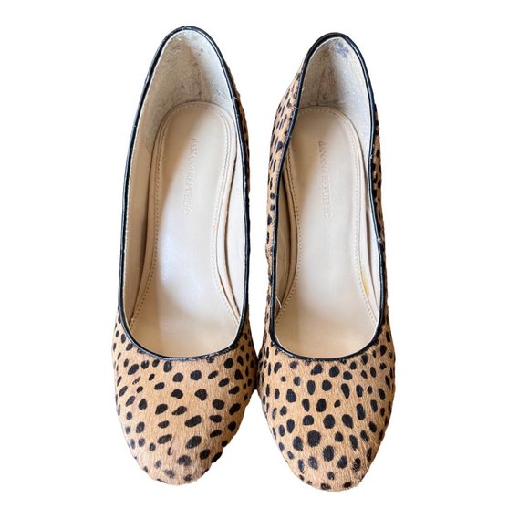 Banana Republic Shoes Womens Size 6?  Leopard Print Hair on Hide - Picture 1 of 12